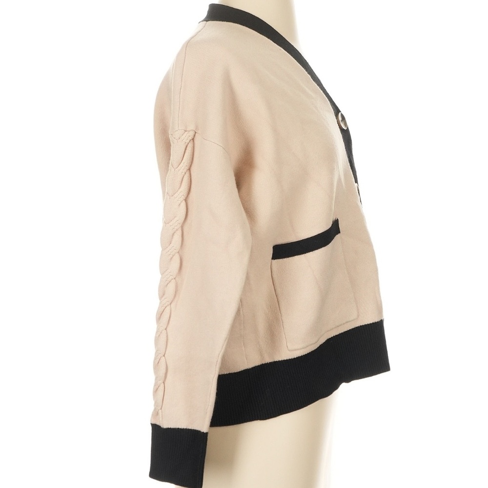 Monroe Color-Block V Neck Cardigan Size XS NWOT - Picture 4 of 5
